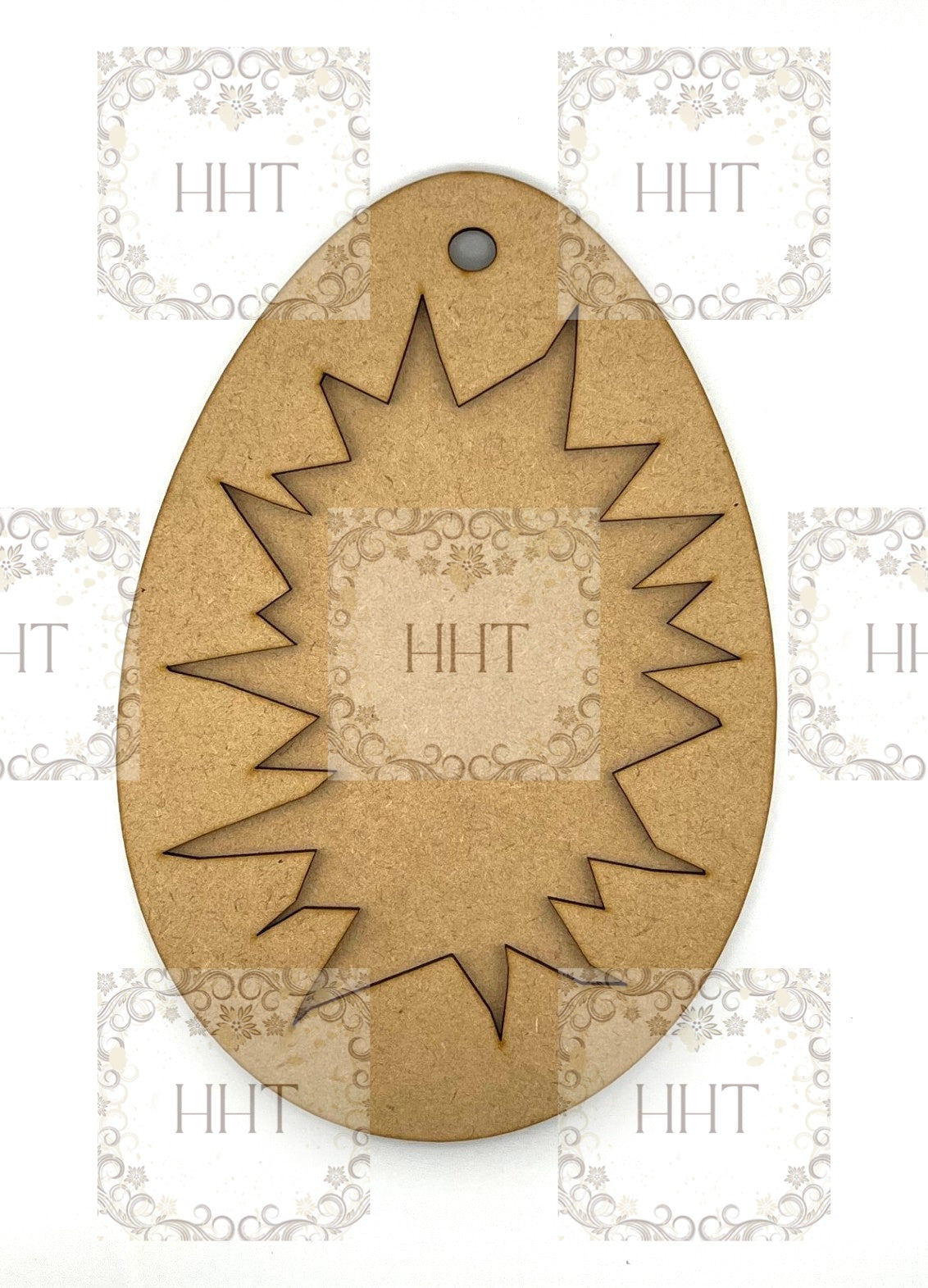 Laser Cut, MDF, Easter, Cracked Egg, Blank, Base, Ornament, Frame Overlay, 2 pc, Crafts, Decoupage, Mixed Media, Small, Large sizes