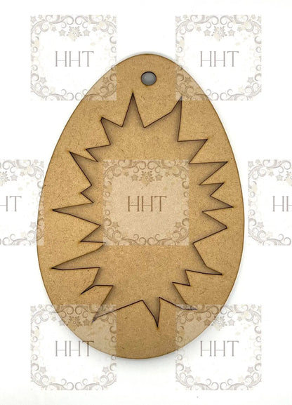Laser Cut, MDF, Easter, Cracked Egg, Blank, Base, Ornament, Frame Overlay, 2 pc, Crafts, Decoupage, Mixed Media, Small, Large sizes Handcrafted Holiday Traditions