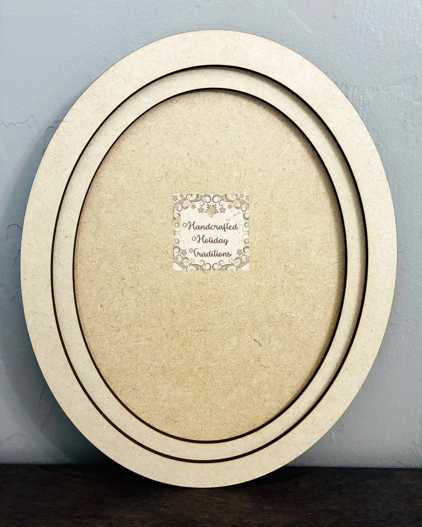 Laser Cut MDF Layered Oval Panel Blank Base Canvas for Decoupage, Mixed Media and Crafts, DIY Craft Base