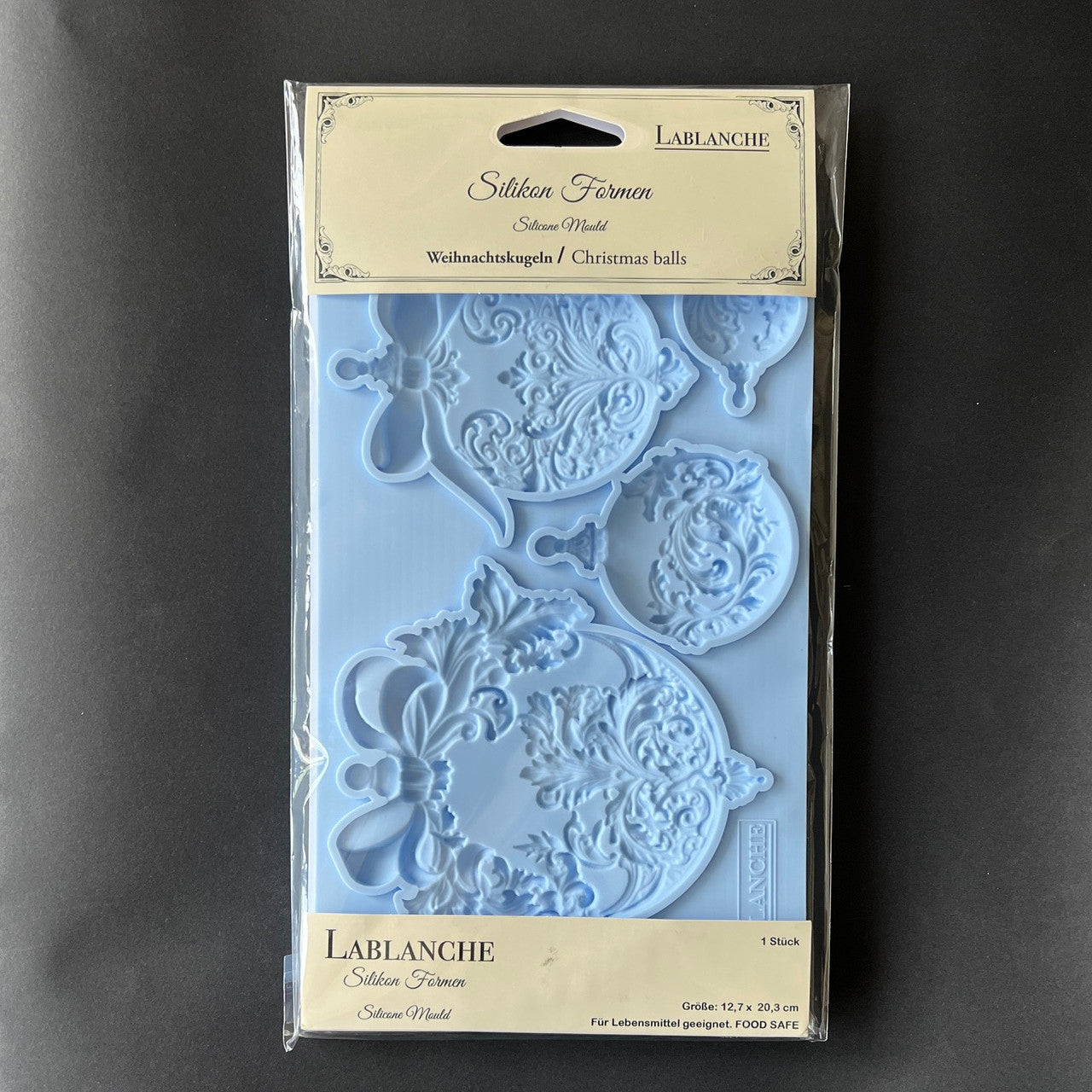 LaBlanche Christmas Balls, Silicone Mould, Mold, Limited Edition, Holiday Collection, Food Safe, Silicone Mold, 12.7 x 20.3 cm