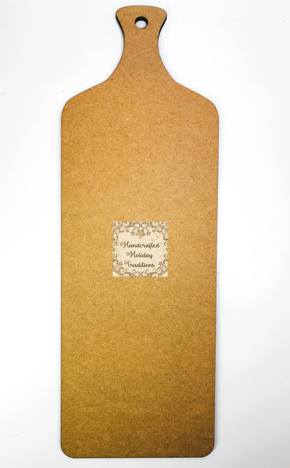 Laser Cut MDF Unfinished Elongated Cutting Board Shape Plaque, Panel, Blank Base, Paintable, Decoupage, Mixed Media, Crafts