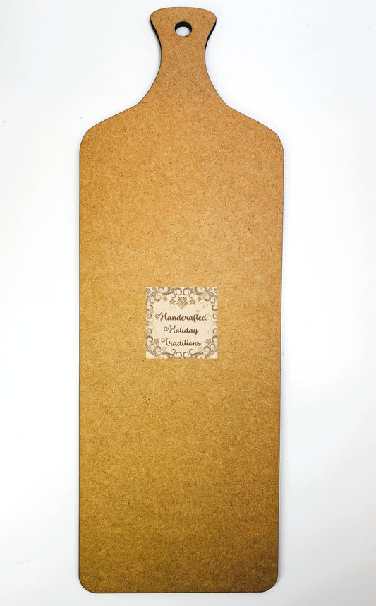 Laser Cut MDF Unfinished Elongated Cutting Board Shape Plaque, Panel, Blank Base, Paintable, Decoupage, Mixed Media, Crafts