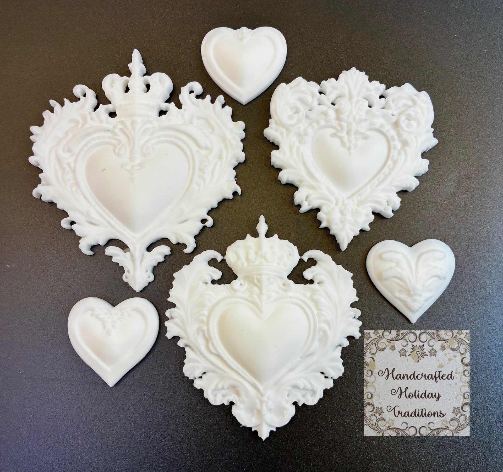 LaBlanche Silicone Mould Castings from Limited Edition, 2025, Vintage Style Hearts, 2025 Release LaBlanche