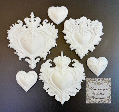 LaBlanche Silicone Mould Castings from Limited Edition, 2025, Vintage Style Hearts, 2025 Release LaBlanche
