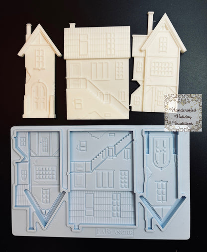 Resin Castings from the LaBlanche Silicone Moulds, Houses, Limited Edition, 6 pieces
