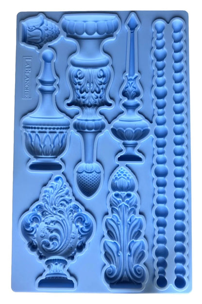 Limited Edition LaBlanche Silicone Moulds, Baroque Finials, Christmas Borders, Ornamental Accents, Vintage Style, Food Safe, Resin, Clay