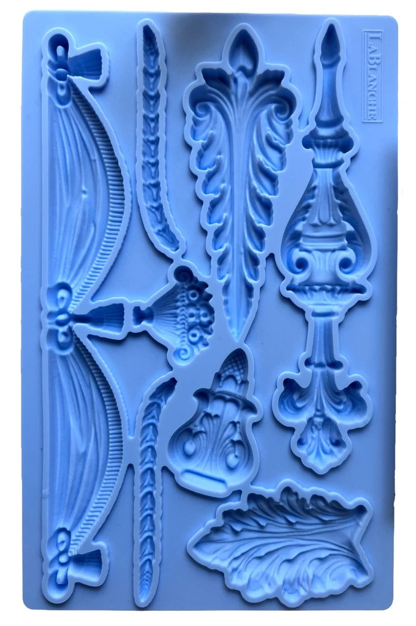 Limited Edition LaBlanche Silicone Moulds, Baroque Finials, Christmas Borders, Ornamental Accents, Vintage Style, Food Safe, Resin, Clay
