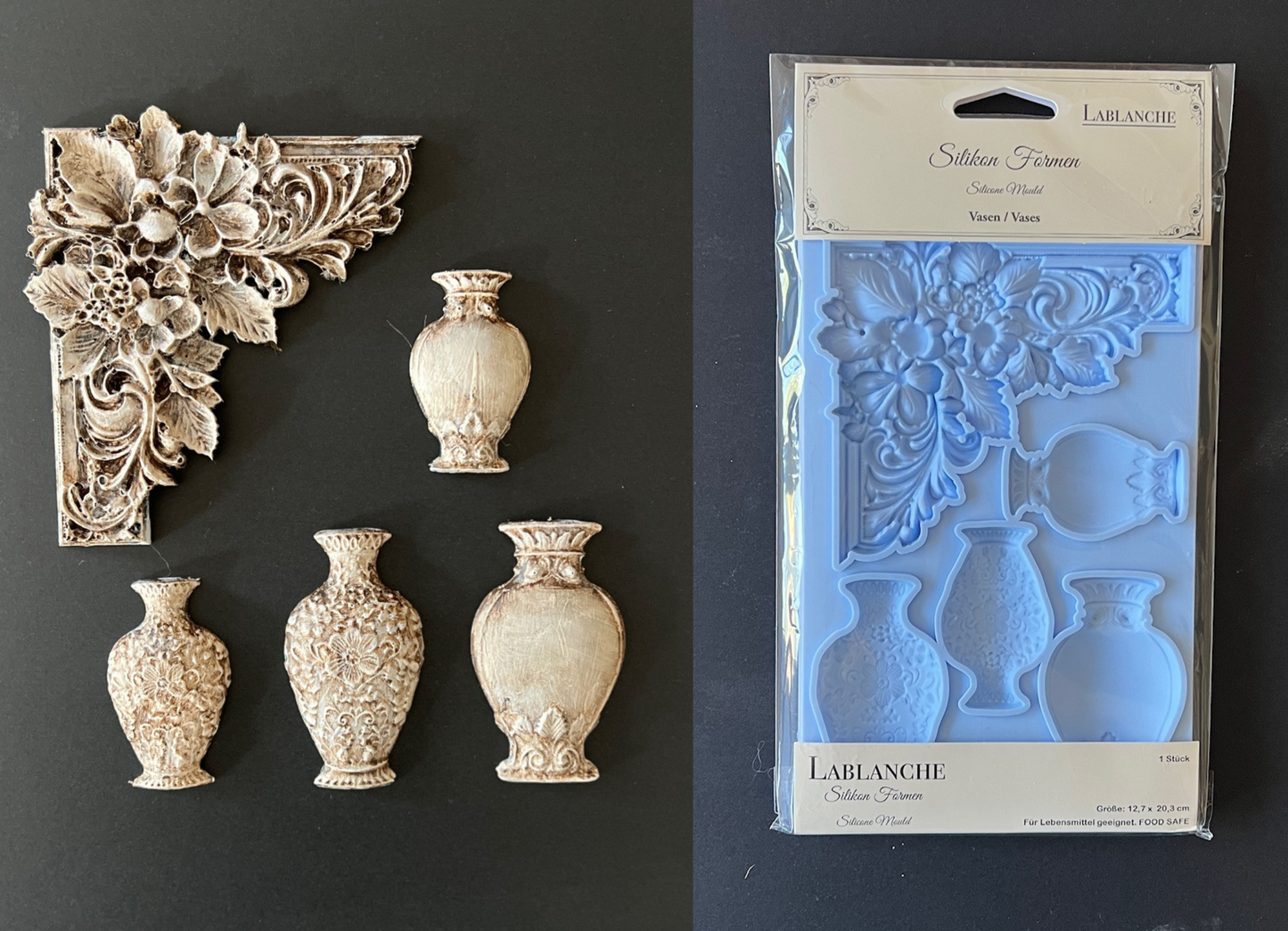 LaBlanche, Silicone Mould, Mold, Limited Edition, 2025, Vases, Corners, Embellishments, Food Safe, Silicone Mold, 2025 Release, LBMF116
