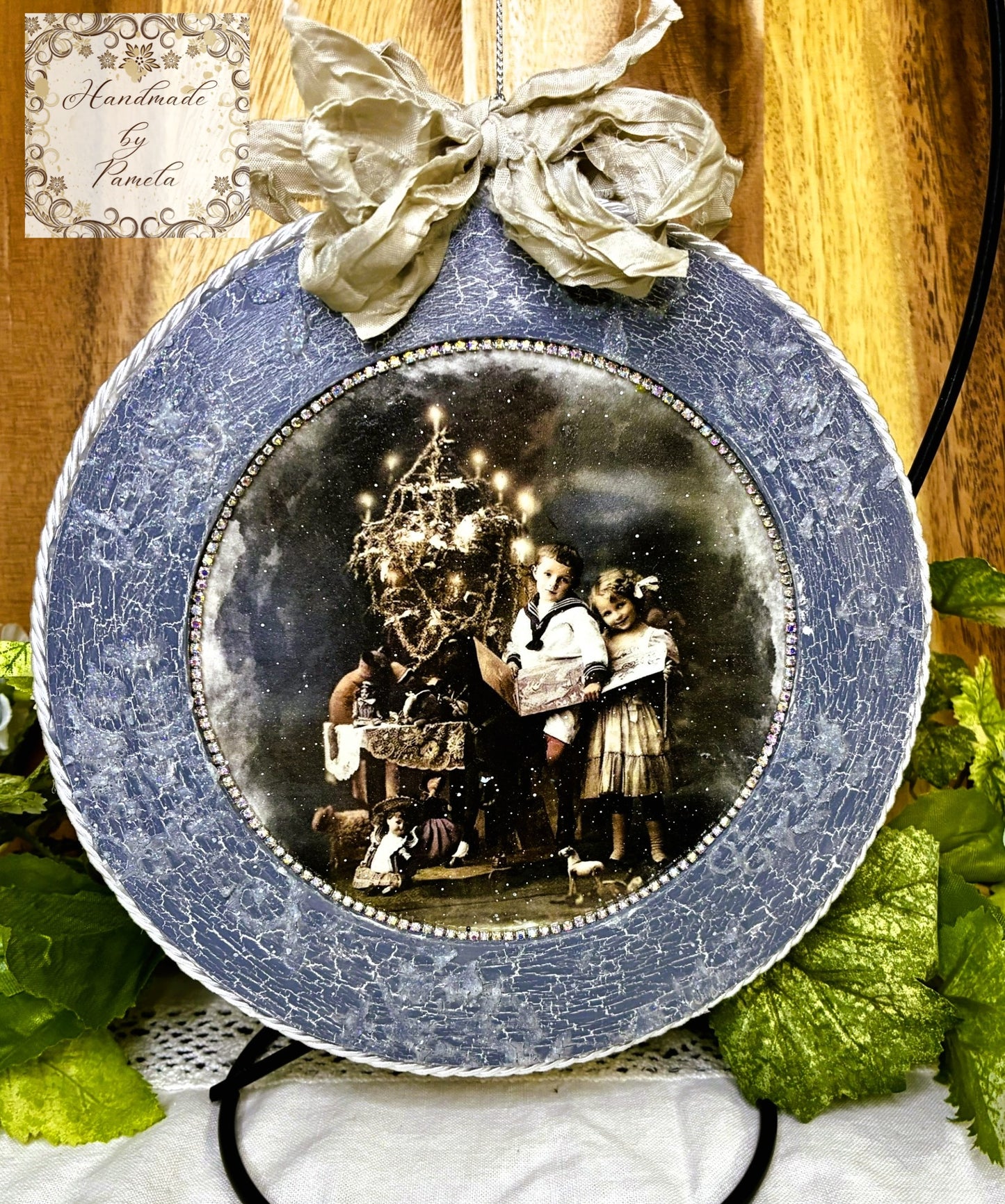 Laser Cut, MDF, Framed, Large Round Ornament, Blank, Base, 2 piece, Decoupage, Crafts, Mixed Media, 7" x 7 1/2"
