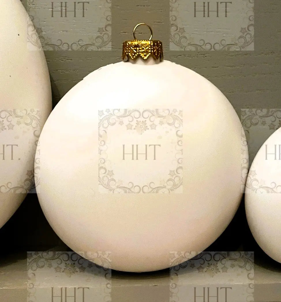 Round Disc Ornament Blanks, White Shatterproof, Bauble Base, Decoupage, Mixed Media, Christmas, Crafts, Plastic, 3 sizes 4.72", 5.11", 8.25" AB Studio