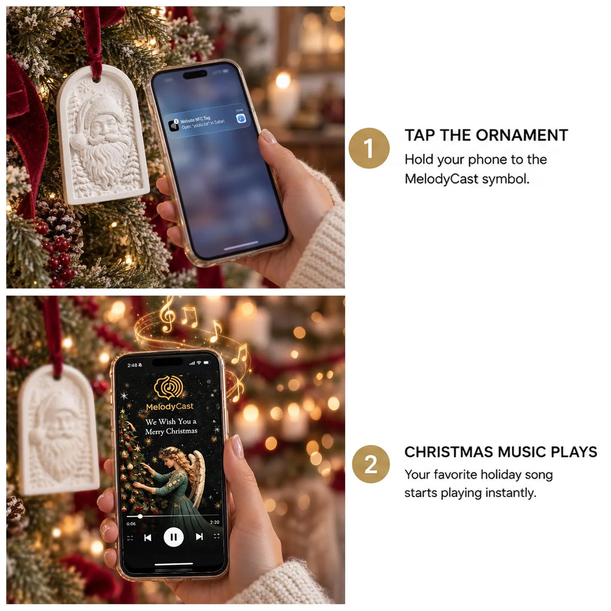 Melody Cast Ornament Set of 6,  PRE-ORDER, Redesign with Prima Musical Christmas Holiday Ornament Kit