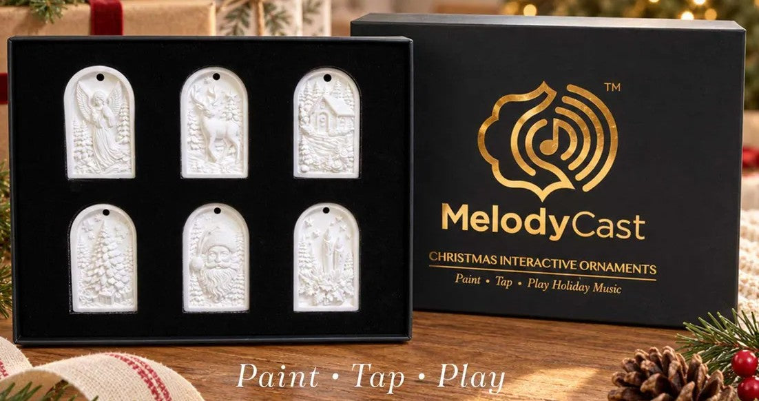 Melody Cast Ornament Set of 6,  PRE-ORDER, Redesign with Prima Musical Christmas Holiday Ornament Kit