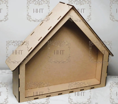 Laser Cut MDF, Nativity Barn, Nativity Scene, Shadow Box, Limited Edition, Buildable Blank Base for Decoupage, Crafts, Mixed Media, 2 sizes Handcrafted Holiday Traditions