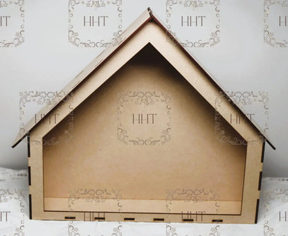 Laser Cut MDF, Nativity Barn, Nativity Scene, Shadow Box, Limited Edition, Buildable Blank Base for Decoupage, Crafts, Mixed Media, 2 sizes Handcrafted Holiday Traditions