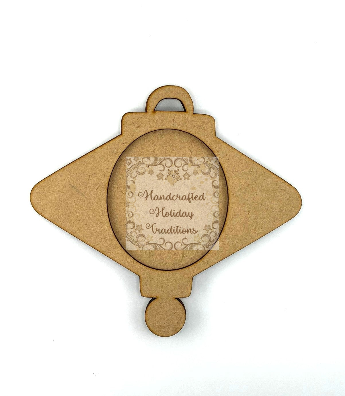 Laser Cut, MDF, Asian, Lantern Style Framed Christmas, Ornament, Base, Blank Overlay Frame 3 pc, Decoupage, Mixed Media, Crafts, 2 Options