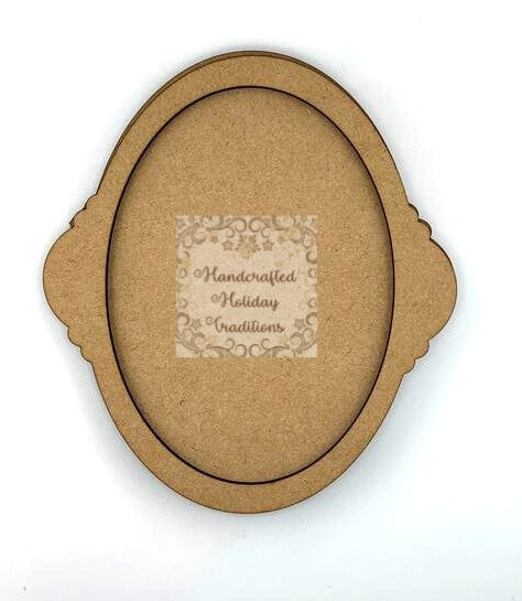 Laser Cut, MDF, Vintage Style Christmas, Pendant, Ornament, Base, Blank Overlay Frame 3 pc, Decoupage, Mixed Media, Crafts