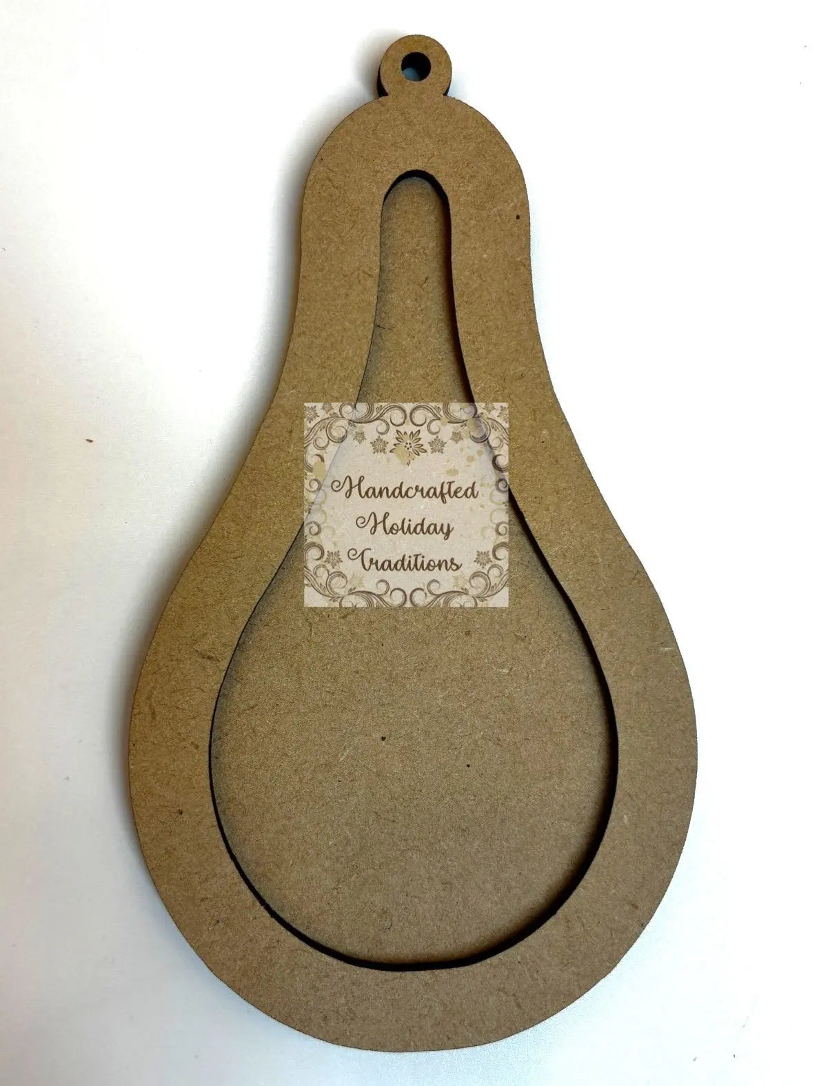 Laser Cut MDF, Tear, Water, Drop, Framed Ornament, Base, Blank, 2-piece, Decoupage, Mixed Media, Crafts Handcrafted Holiday Traditions