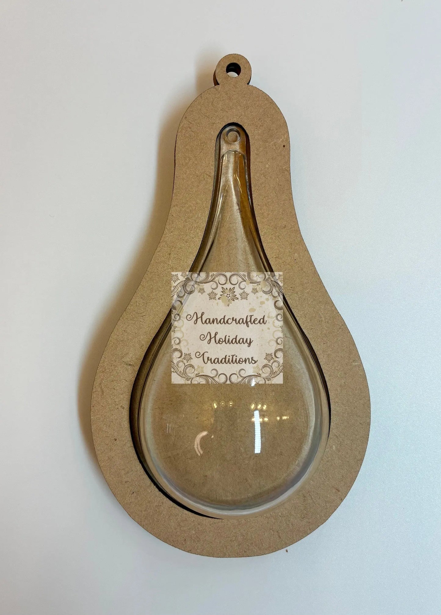 Laser Cut MDF, Tear, Water, Drop, Framed Ornament, Base, Blank, 2-piece, Decoupage, Mixed Media, Crafts Handcrafted Holiday Traditions