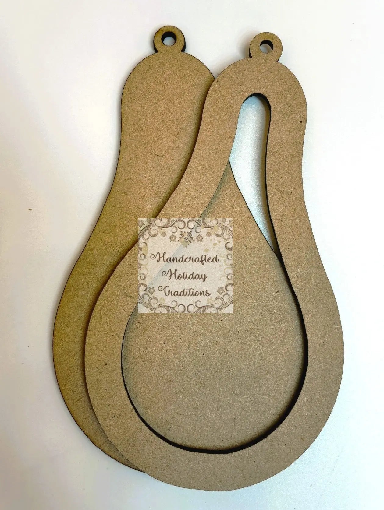 Laser Cut MDF, Tear, Water, Drop, Framed Ornament, Base, Blank, 2-piece, Decoupage, Mixed Media, Crafts Handcrafted Holiday Traditions