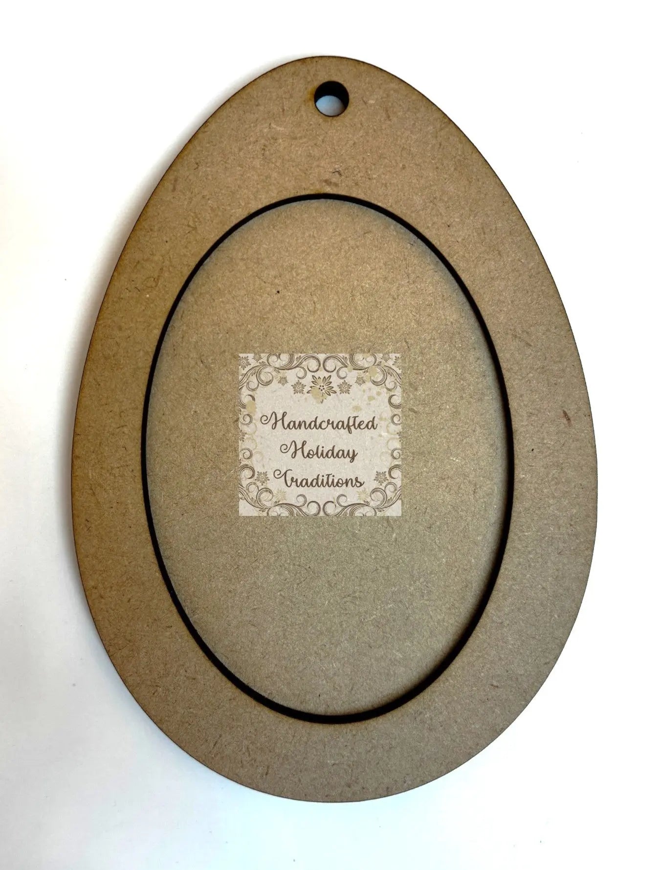 Laser Cut, MDF, Framed Easter Egg, Ornament, Base, Blank, 2-piece, Decoupage, Mixed Media, Crafts Handcrafted Holiday Traditions