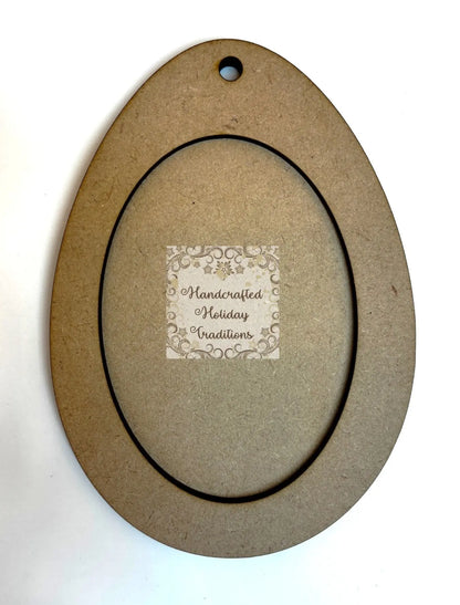 Laser Cut, MDF, Framed Easter Egg, Ornament, Base, Blank, 2-piece, Decoupage, Mixed Media, Crafts Handcrafted Holiday Traditions