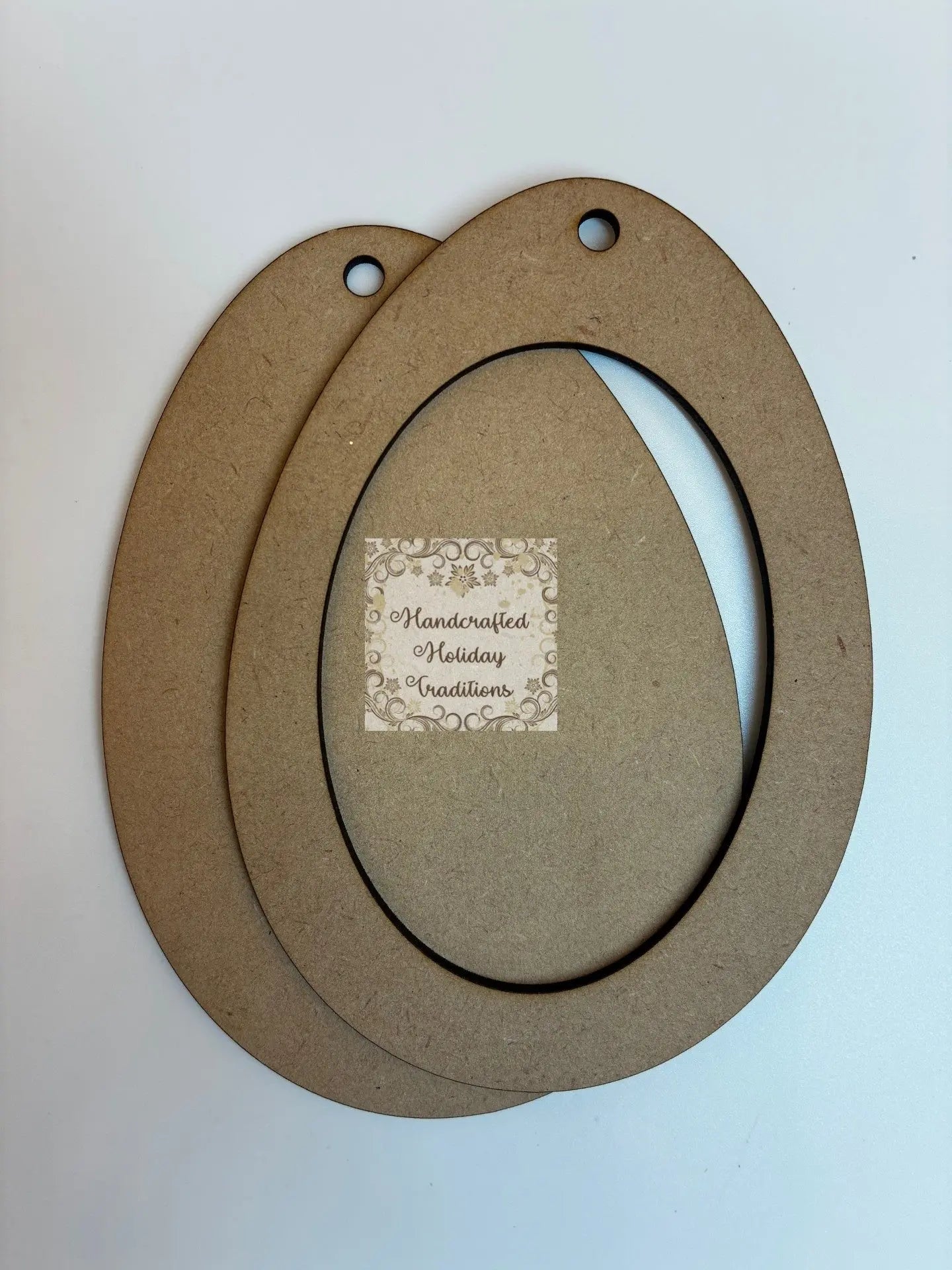 Laser Cut, MDF, Framed Easter Egg, Ornament, Base, Blank, 2-piece, Decoupage, Mixed Media, Crafts Handcrafted Holiday Traditions