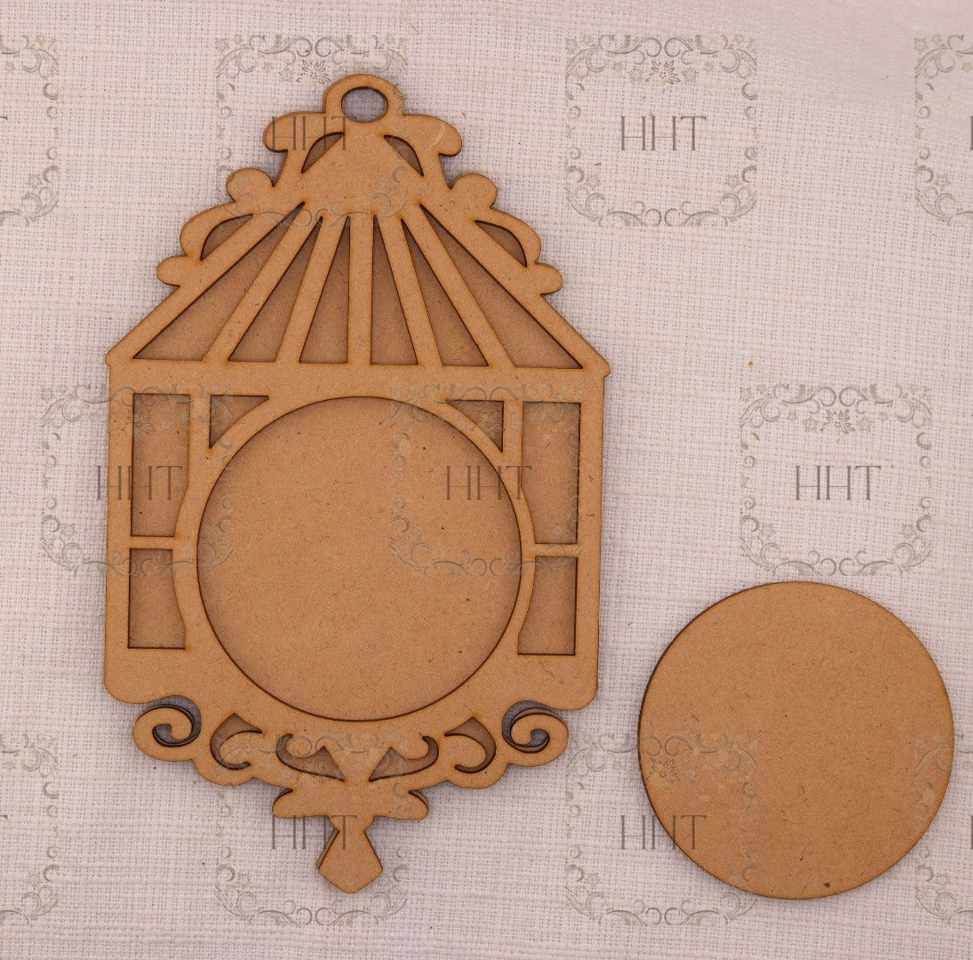 Laser Cut MDF, Christmas, Bird Cage, Ornament, Overlay, 3 piece, Blank, Base, Decoupage, Mixed Media, Crafts, 4.5” x 7.25”