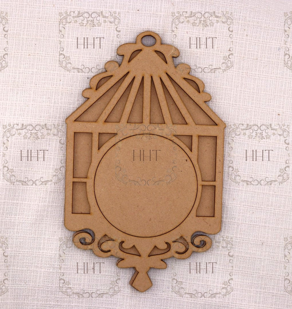 Laser Cut MDF, Christmas, Bird Cage, Ornament, Overlay, 3 piece, Blank, Base, Decoupage, Mixed Media, Crafts, 4.5” x 7.25”