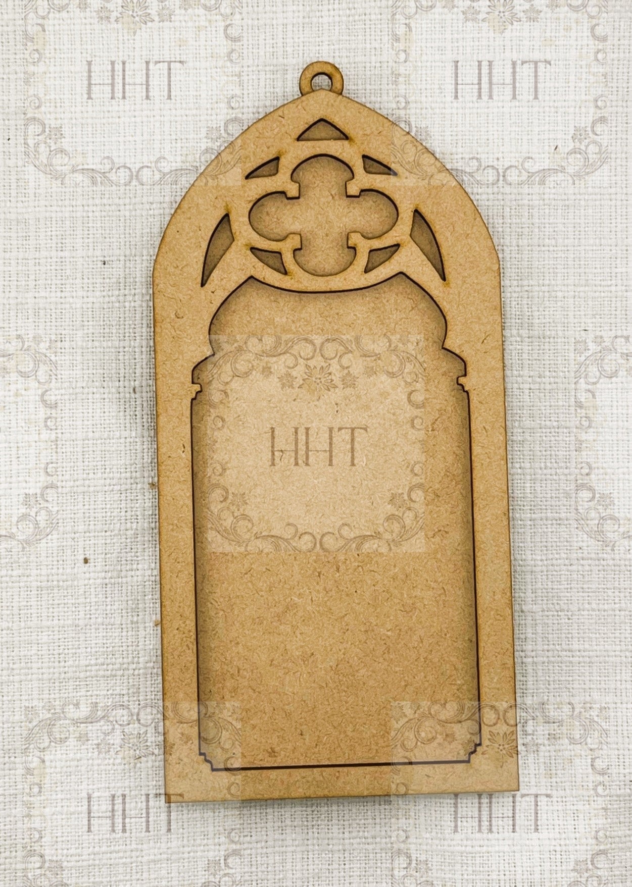 Laser Cut MDF, Vintage Style, Framed, Cathedral Window, Ornament, Blank, Base, frame, 2 piece, Decoupage, Mixed Media, Crafts