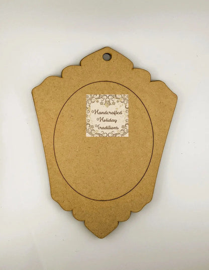 Laser Cut, MDF, Square, Vintage Style Christmas, Pendant, Ornament, Panel, Frame, Base, Blank, 3 pc, Decoupage, Mixed Media, Crafts Handcrafted Holiday Traditions