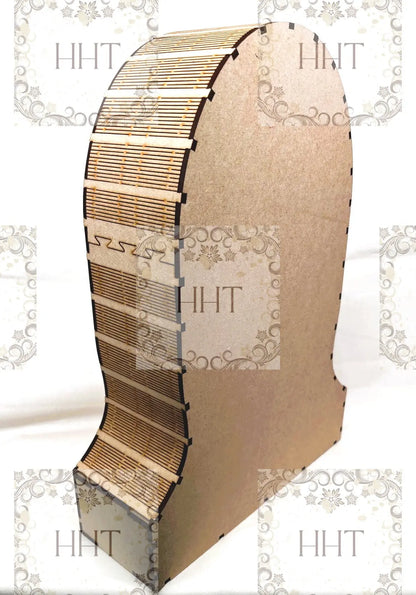 Laser Cut MDF, Buildable Oval Shadow Box for Decoupage and Mixed Media Handcrafted Holiday Traditions
