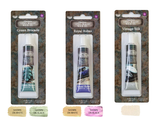 Re-Design with Prima, Art Alchemy, Opal Magic, Wax, Green Brocade, Royal Robes, Vintage Silk, Iridescence Effects, Bees Was Based, .68oz