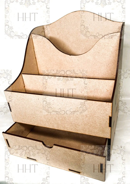 Laser Cut, MDF, Buildable Kit, Organizer, Drawer, Desk, Letter, Storage Box, Home Decor, Blank, Base, Decoupage, Mixed Media, Crafts Handcrafted Holiday Traditions