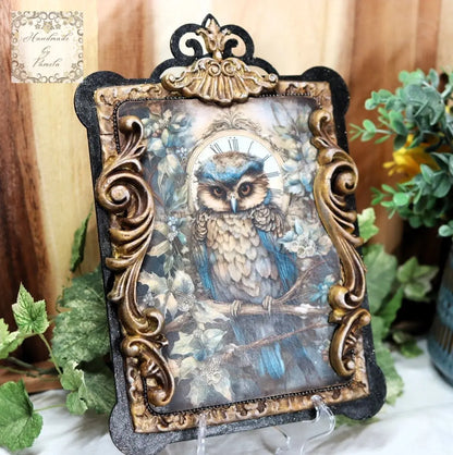 LaBlanche, 2024 Winter Release, Rice Paper, Beautiful, Fantasy Meadow, Owl, Clock, Forest, Vintage, Shabby Chic, LBD382, A4 8.27 X 11.69 in LaBlanche