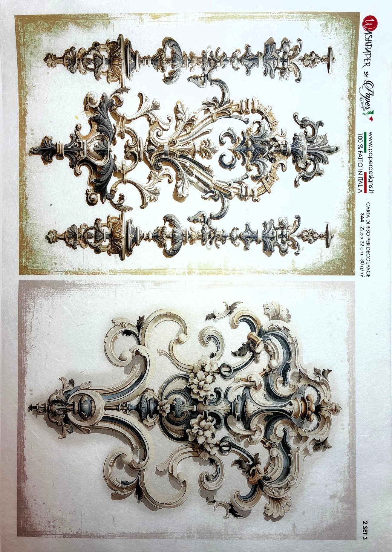 Paper Designs, Rice Paper, Scrollwork, Accents, Vintage, Antique Style, A4 8.3" X 11.7 Decoupage, Mixed Media, Crafts