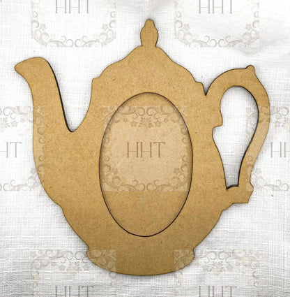 Laser Cut MDF, Vintage Style, Tea Pot, Plaque, Panel, Ornament, Blank, Base, Oval Center, frame, Decoupage, Mixed Media, Crafts Handcrafted Holiday Traditions