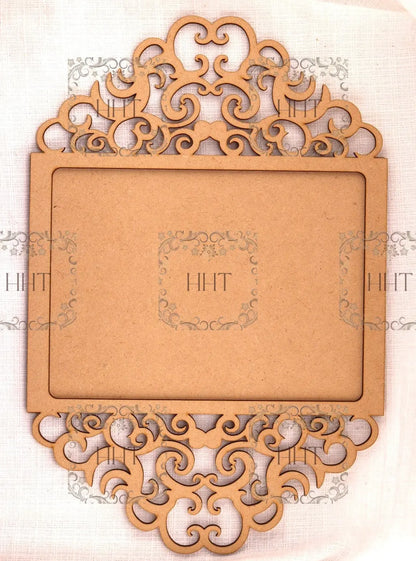 Laser Cut, MDF, Vintage Style, Base, Blank, Overlay Frame, Scrolls, Flourishes, Plaque, Panel, 2 pc, Decoupage, Crafts, Mixed Media Handcrafted Holiday Traditions