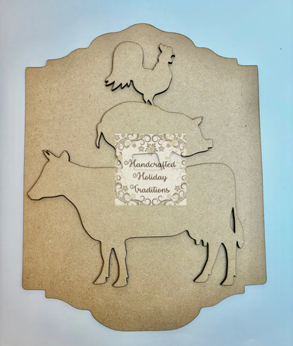 Laser Cut, MDF, Plaque, Panel, Vintage Style, Overlay Oval, Blank, Base, 2 piece, Decoupage, Crafts, Mixed Media, 8 1/2"w x 11 1/4"h (Copy) Handcrafted Holiday Traditions