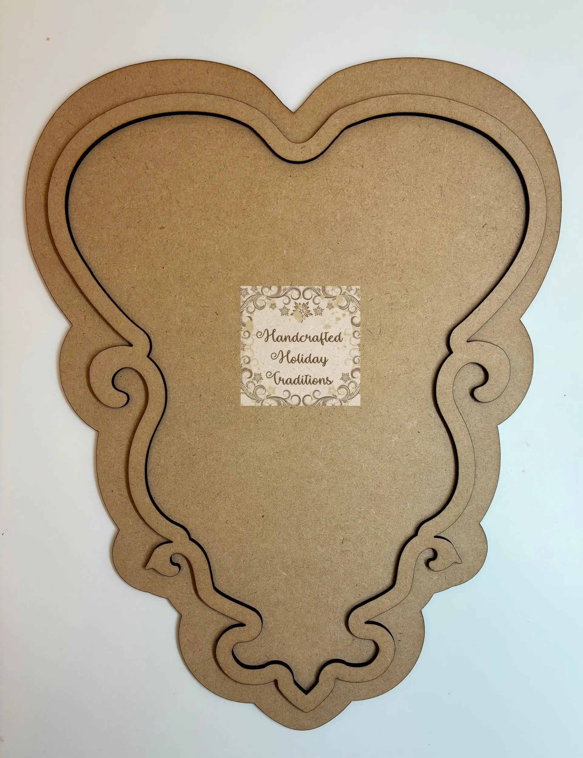 Handcrafted, Decoupage, Mixed Media, Valentine Heart Cupid Plaque on Laser Cut MDF Handmade by Pamela