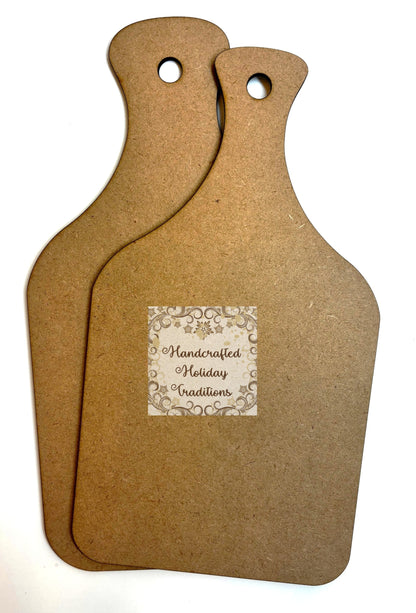 Laser Cut MDF, Cutting Board Shape Plaque, Panel, Base, Blank with Overlay for Decoupage, Mixed Media, Crafts Handcrafted Holiday Traditions