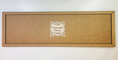 Laser Cut MDF Elongated Panel, Plaque, Large Wings Resin Castings, Picture Craft Kit, Decoupage Mixed Media, Paintable, Crafts | 19"w x 6"h