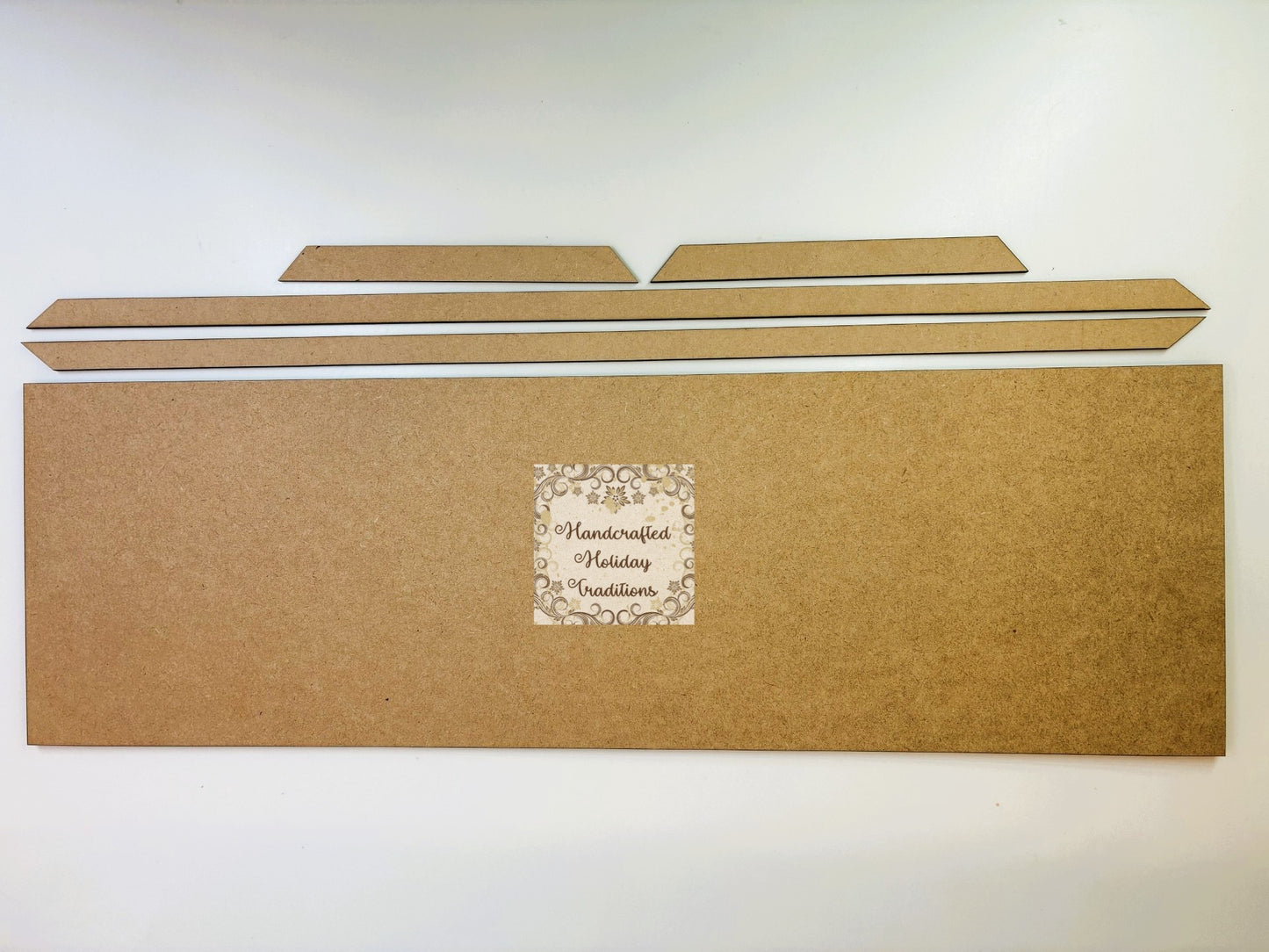 Laser Cut MDF Elongated Panel, Plaque, Large Wings Resin Castings, Picture Craft Kit, Decoupage Mixed Media, Paintable, Crafts | 19"w x 6"h