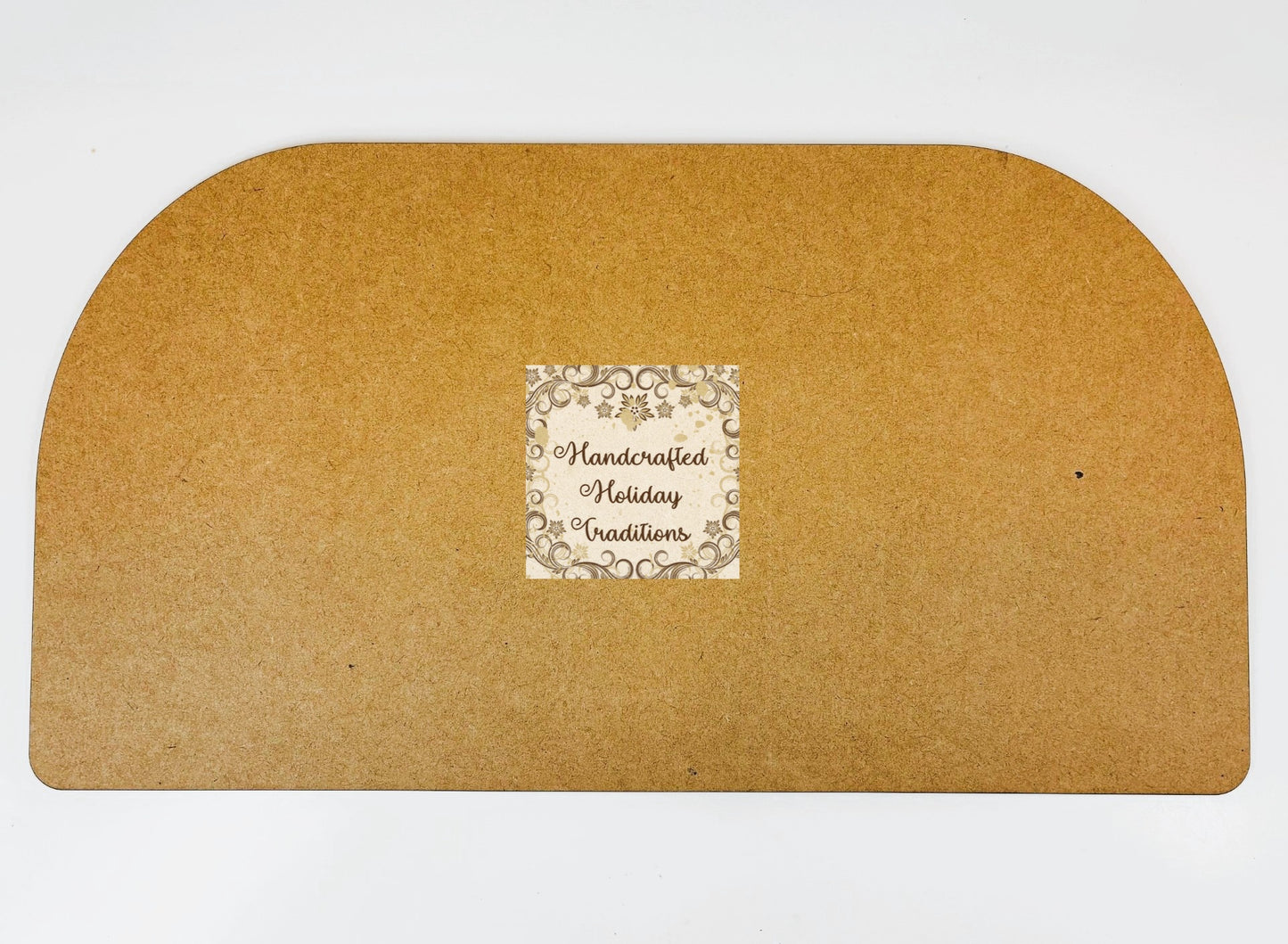 Laser Cut MDF Unfinished Arched Plaque, Panel, Blank Base for Decoupage, Mixed Media, Crafts, 15"w x 8" h