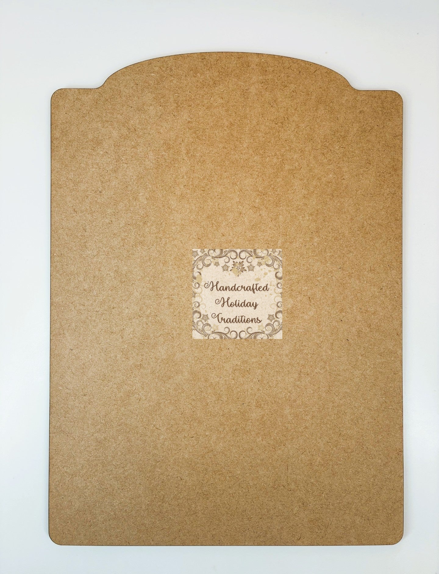 Laser Cut MDF Wood Unfinished Base Blank for Decoupage, Vintage Style Plaque, Mixed Media Craft Panel, 8 1\2" x 12", Ready to Paint
