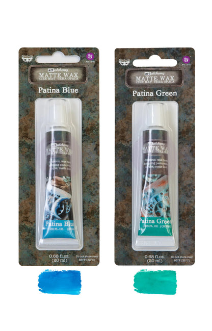 Re-Design with Prima, Finnabair, Wax Paste, Matte, Antiquing Furniture Wax, Patina, Blue, Green, 20 ml tube Re-Design with Prima