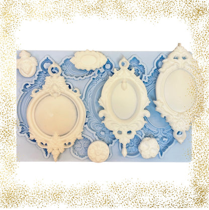 Vintage Style Silicone Mould, Limited Edition Pendant & Ornament Casts, Food Safe Resin, Polymer Clay, Chocolate, Antique Design, Castings