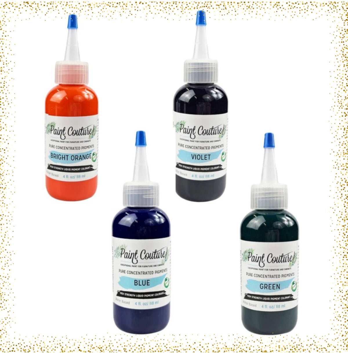 Paint Couture Pure Concentrated Pigments for Mixed Media, Scrapbook, Art Canvases, DIY Crafts, Collage, Junk Journal, 4 oz, Resin Coloring