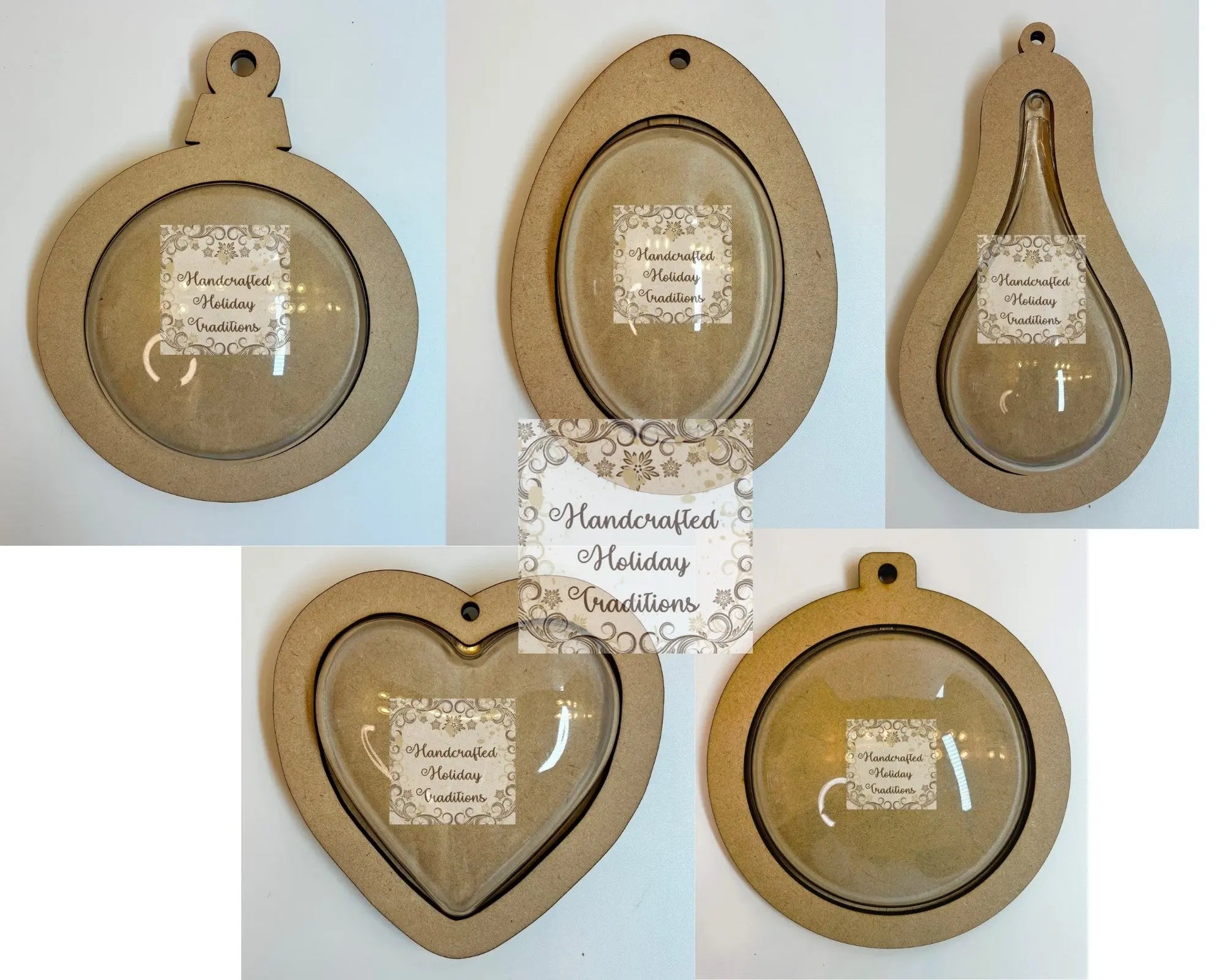 Clear Plastic Ornament Blanks, Round Disc, Tear Drop, Egg, Heart, Fillable, Base, Blanks, Decoupage, Mixed Media, Crafts Handcrafted Holiday Traditions