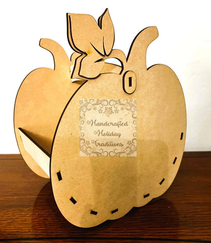 Laser Cut, MDF, Pumpkin, Halloween, Fall, Basket, Buildable, Craft, Base, Blank, Decoupage, Mixed Media, 15 pc, 7 3/4” x 5 3/4” x 9 1/4” Handcrafted Holiday Traditions