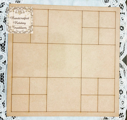 Laser Cut MDF Framed Layered Barn Quilt Squares, Buildable, Plaques, Panels, Blanks, Decoupage, Mixed Media, DIY Crafts